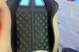 Home Office Red Lingerie Tease