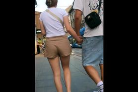 Sexy Hot Ass In Beige Short Pants 19 07 2023 Candid