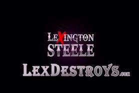 Eva Notty teases Lexington Steele into interracial sex 