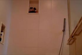 Two French sisters  taking a shower hidden cam