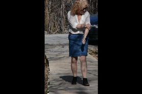 Hot Granny Strolling the Boardwalks of Provincial Park