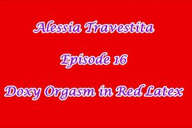 Alessia Travestita 16 Doxy Orgasm in Red Latex