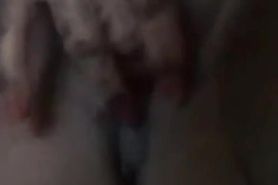 Circumcised African girl masturbating and pissing