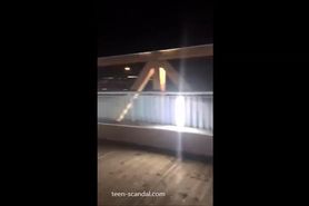 Blowjob On A Bridge