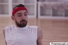 TS Emma Rose fucks her yoga buddy Johnny