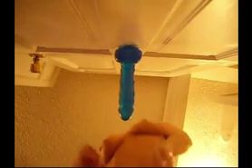 fucking my dildo standing and squirting
