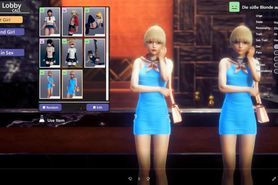 3D - two twins have lesbian and hetero fun