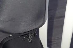 My wife ivy black sexy bra target for huge cum on