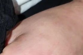 Wife ivy black nylon stocking cum 7 den