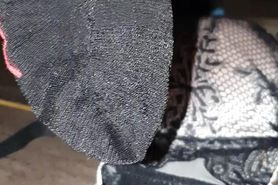 New wife stocking cum befor he put on