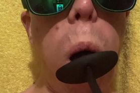 Inflatable Anal Toy in my Mouth