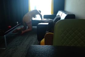 Mature sub teacher Elizabeth fucking hotel furniture