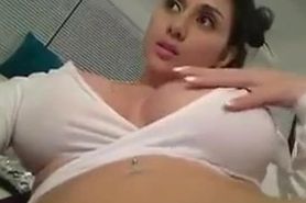 Hot Latin babe dildoing her tight pussy on webcam