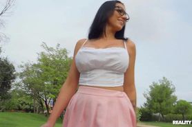 Get a hot striptease video of herself in the park