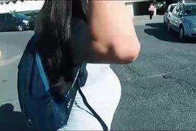 Pregnant Brunette Enjoys A Bukkake