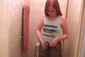 Sexy ginger need a pee