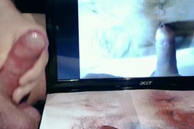 ass and pussy inseminated and gets piss from two cocks