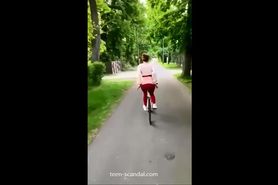 Big Booty Girl On A Bike