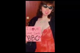 Married brunette creamed by BBC