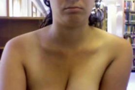 hairy nerd getting naked in library