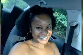 Ebony Cutie In Her Ride