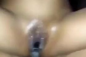 desi horny wife using torch to fuck herself