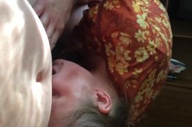 Mature wife quick ride and swallow