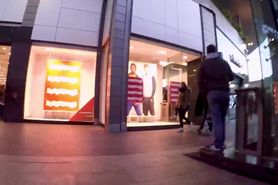 Blowjob and cum in her mouth at Primark fitting cabin