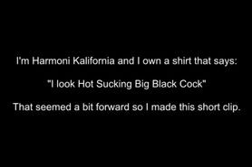 Harmoni Kalifornia looks so HOT sucking big black cock