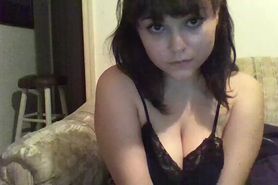 Jezeb3l Sucks On Her Tits And Masturbates