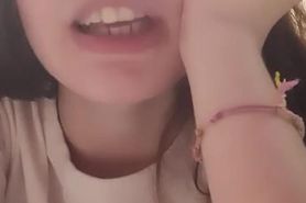 Cute teen hairbrush masturbation in the shower