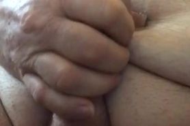 Cumming on my belly with pulsating balls