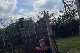 Nicole sunbathing topless