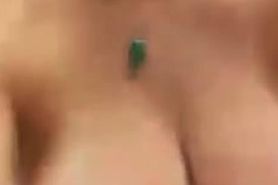 Pregnant young mom in the shower