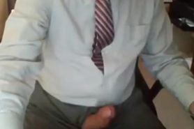 Grandpa in Suit Masturbating