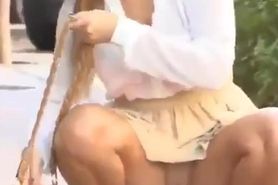 Public upskirt