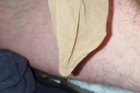 Wet tan stocking blast thrue