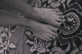 Eva feet black_white