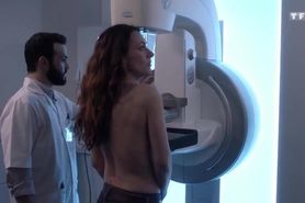 French Actress Having a Mammogram