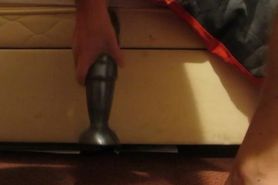 Bouncing on a Girthy Butt Toy