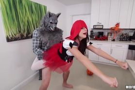 Little red slut fucks the big bad wolf part 2