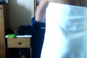 wrapped in a towel naked