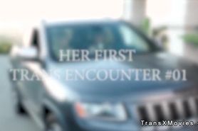 Shemale fucking busty blonde on date