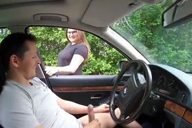 a milf get fuck outside and cum on