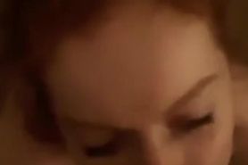 Redhead Shannon facialized