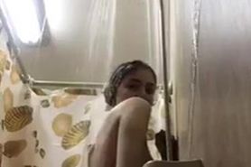 Arabic girl in bathroom