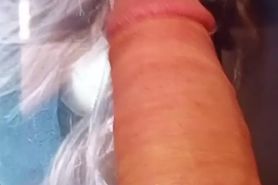 My friend Nelson dumps a huge load of cum on my face