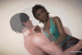 Anime Navel Lick - 3D Ebony Stepdaughter Rimming Animat