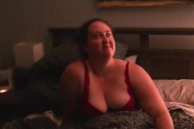 Chubby Canadian couple home sextape to show off her new