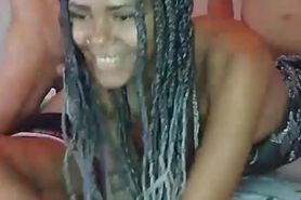 Hardcore groupsex with two slutty Brazilian favela teen